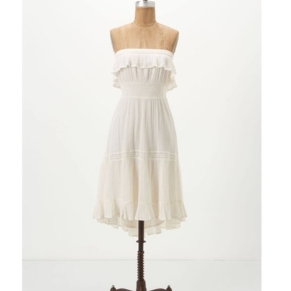 Anthropologie Dresses & Skirts - ANTHROPOLOGIE HD In Paris Strapless White Dress S